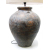 Lampa ceramiczna prążkowana Rustykalna z abażurem 92cm